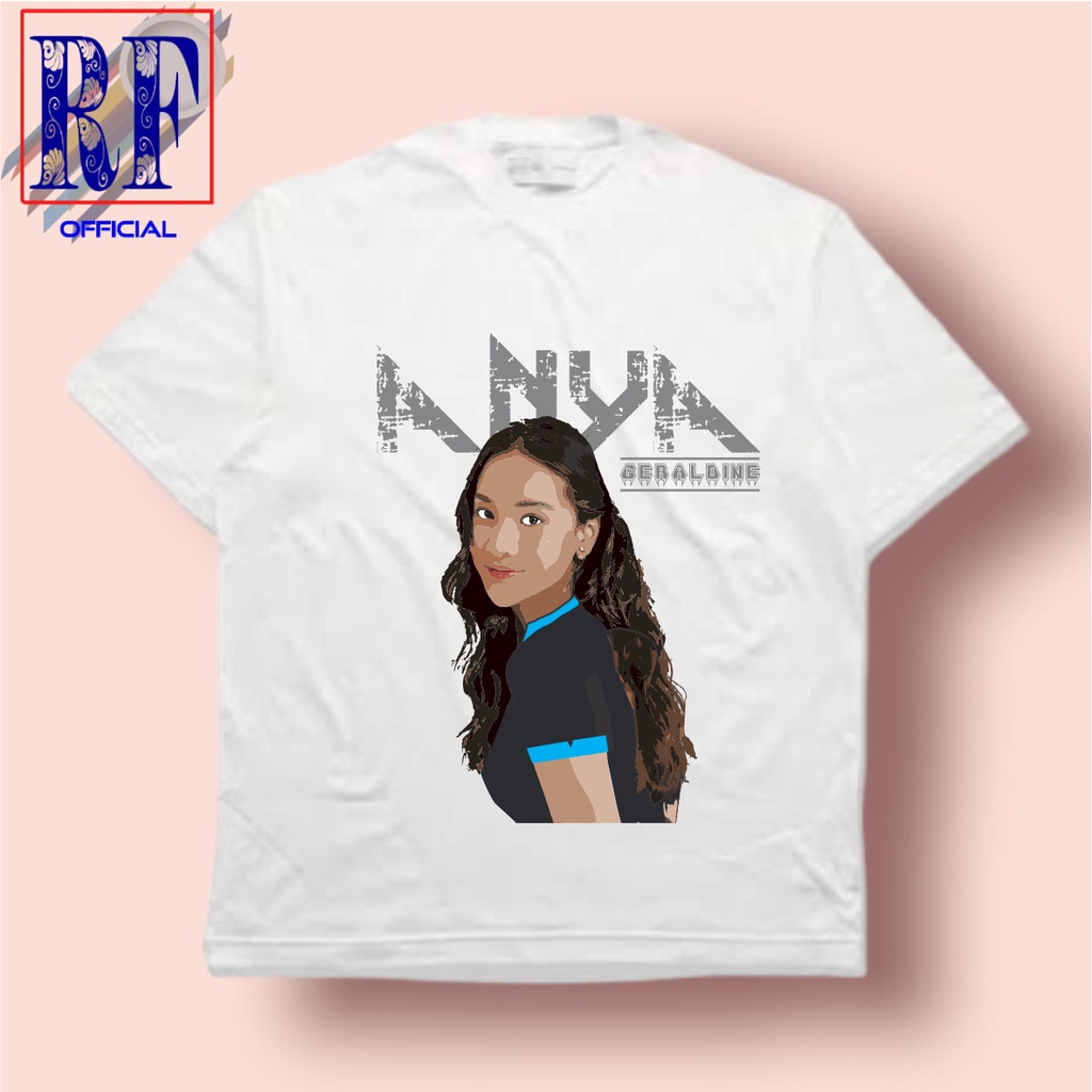 T-SHIRT ANYA GERALDINE RAP TEE KAOS ANAK DAN DEWASA KAOS OVERSIZE VINTAGE BAJU BOOTLEG HITAM PUTIH F