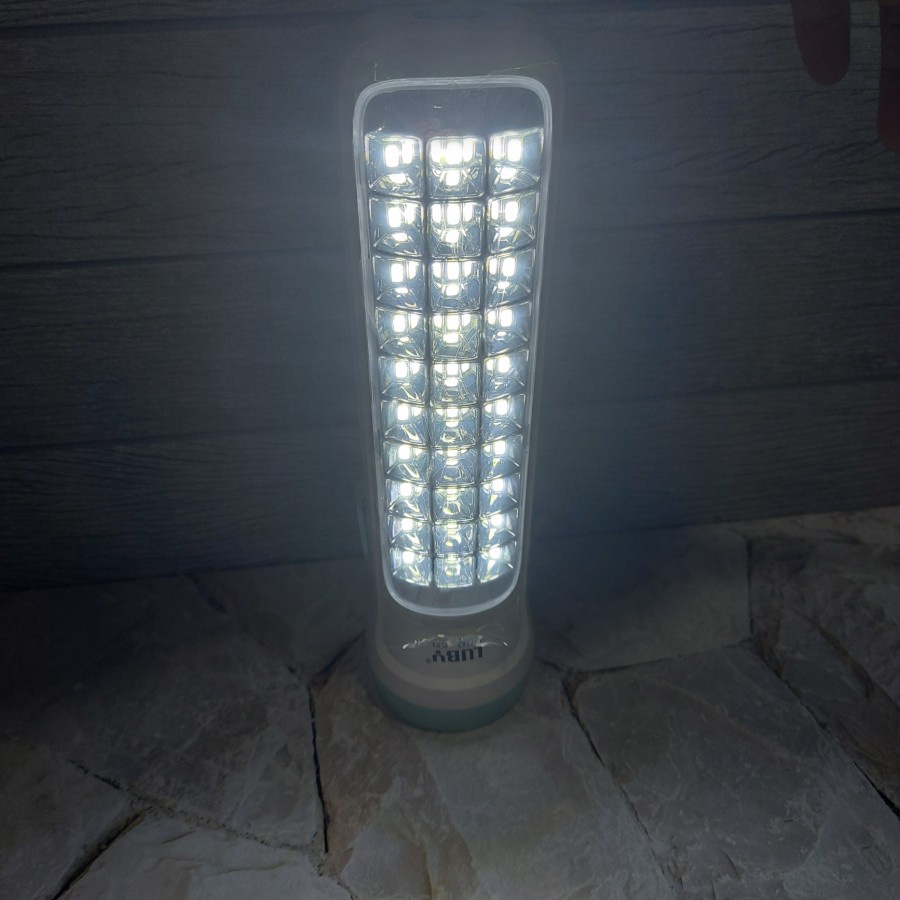 Senter Lampu Emergency Cas Luby L 7762 5W Tahan 10 Jam 2400mAh 30 Led