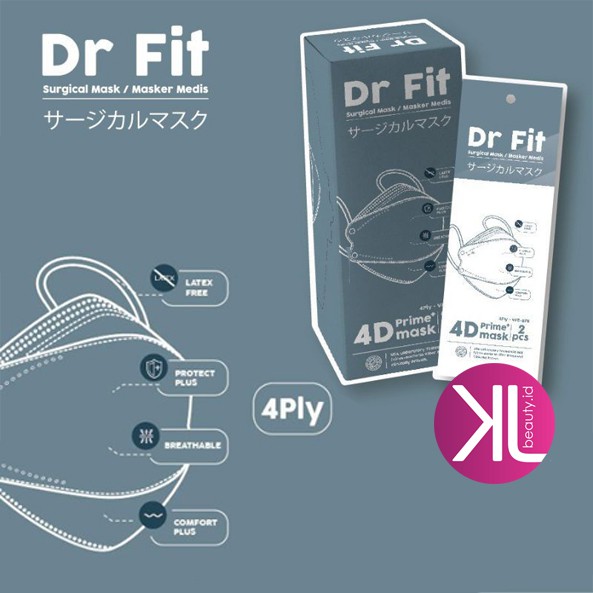 Masker Dr Fit Masker 4D 4 Ply Earloop isi 20