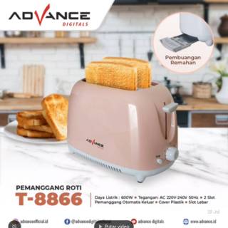 Pemanggang roti 2 slice toaster advance t 8866 t8866