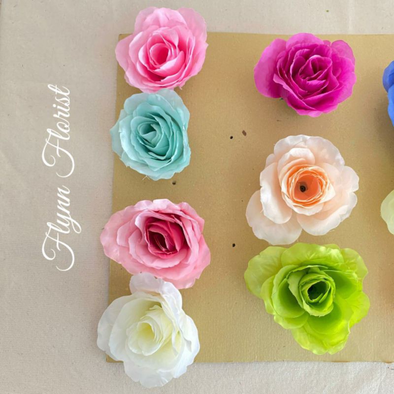 Kuntum Bunga Mawar Rose Italy (satuan) Bunga Artificial / Bunga Plastik / Bunga Dekorasi /Pernikahan-2