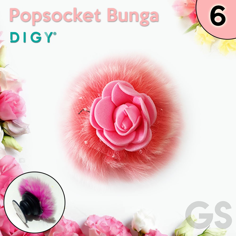 Popsocket Bunga Pom Pom pop socket 3D