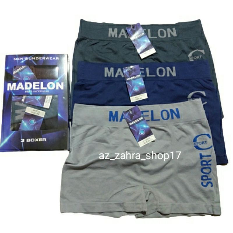 1Kotak isi 3pc Celana boxer madelon 3317/3316 // Celana dalam boxer pria dewasa