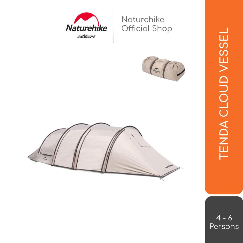 Naturehike NH20ZP015 Tenda Camping Cloud Vessel Tunnel Tent Medium