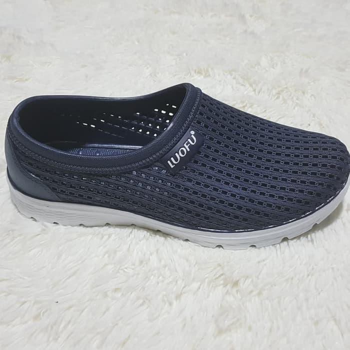 LARIS JELLY SHOES KETS PRIA SEPATU SLIP ON LUOFU CASUAL IMPORT 40-44 1618