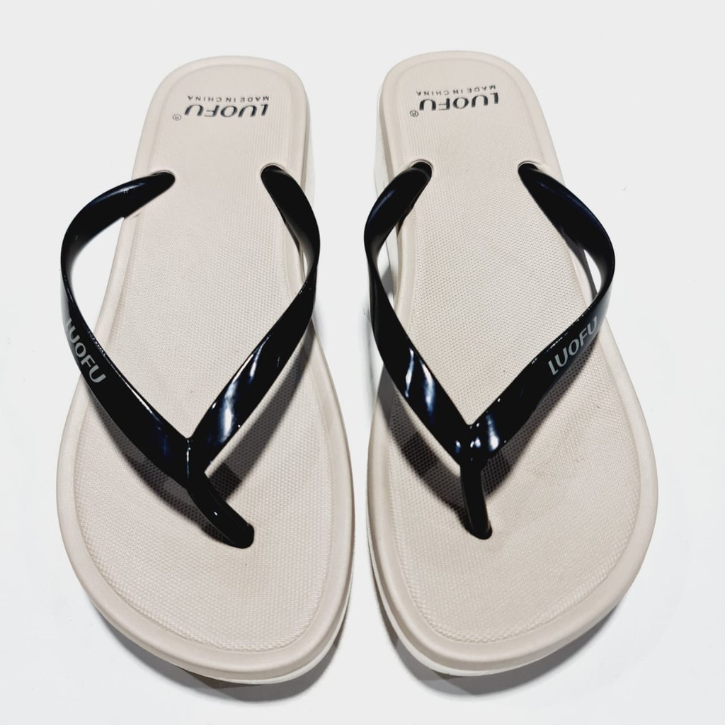 jelly sandal jepit wanita luofu import sendal cewek karet F2268BW