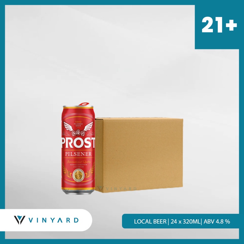 Prost Pilsener Can 320 ml ( 24 Botol ) 1 Karton