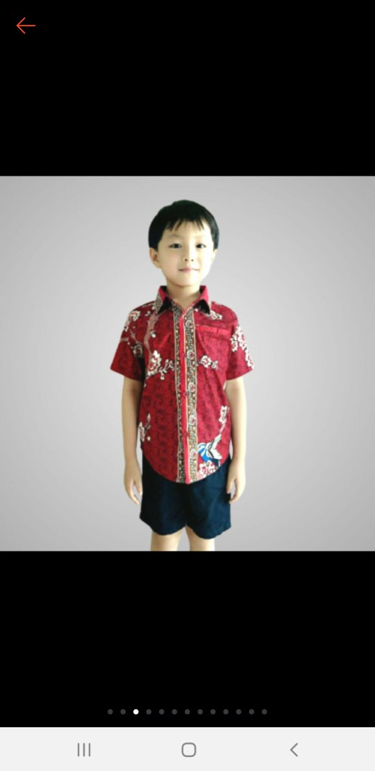 Couple Batik Anak Edisi Imlek Warna Merah, 001 Bk/dl#