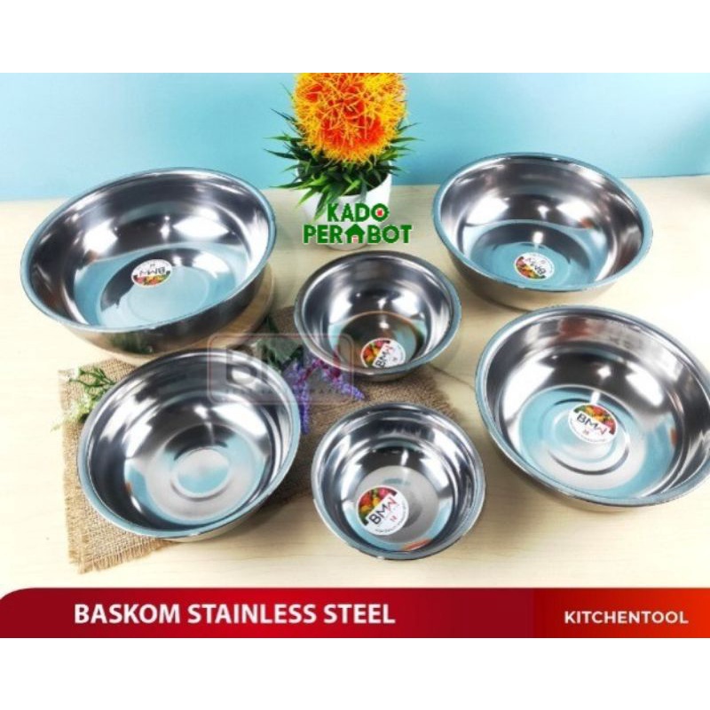 baskom stainless steel - baskom anti karat - wadah sayuran stainless