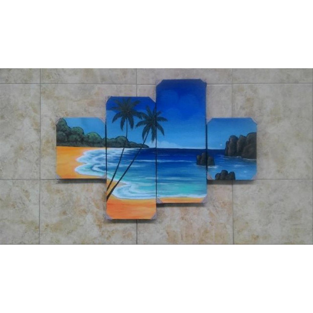 Lukisan Panel Pemandangan Pantai Bali Koleksi Shopee Indonesia