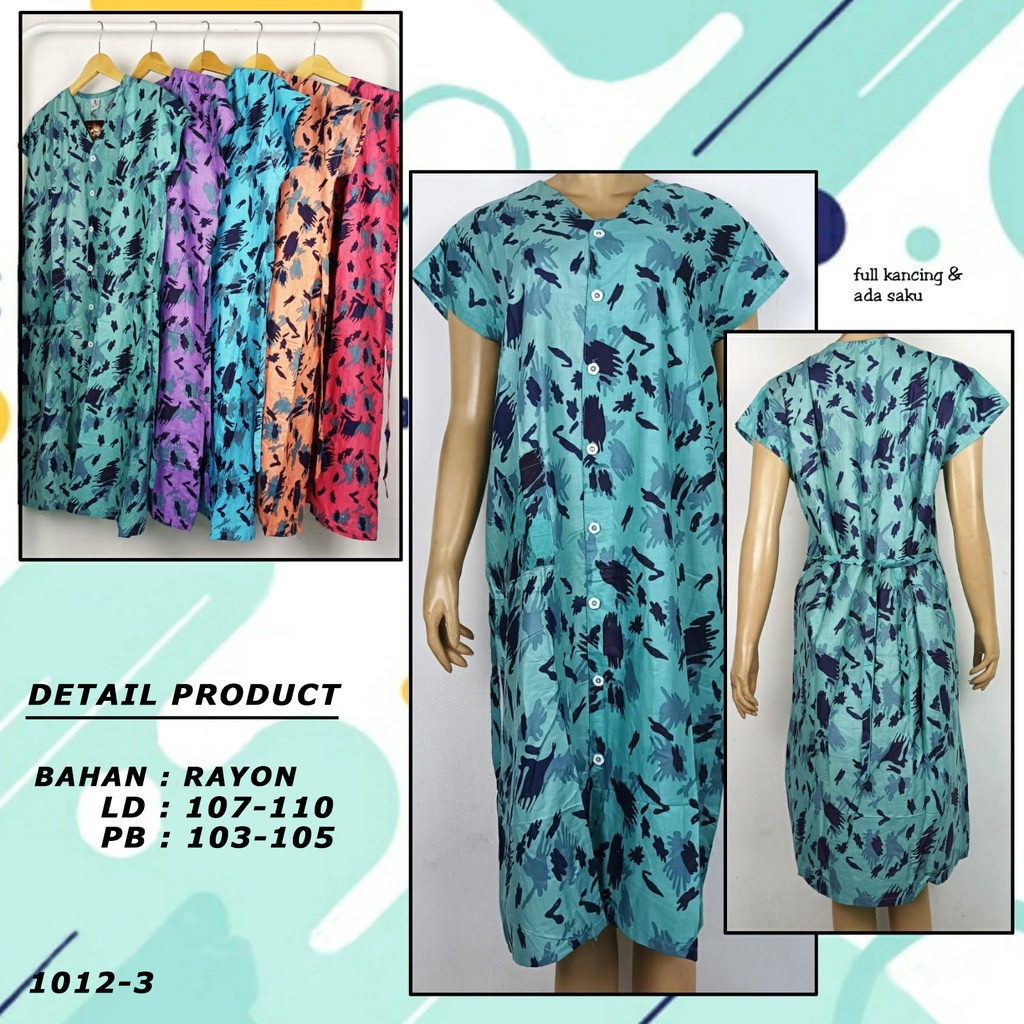 Daster Kancing/baju tidur bermotif