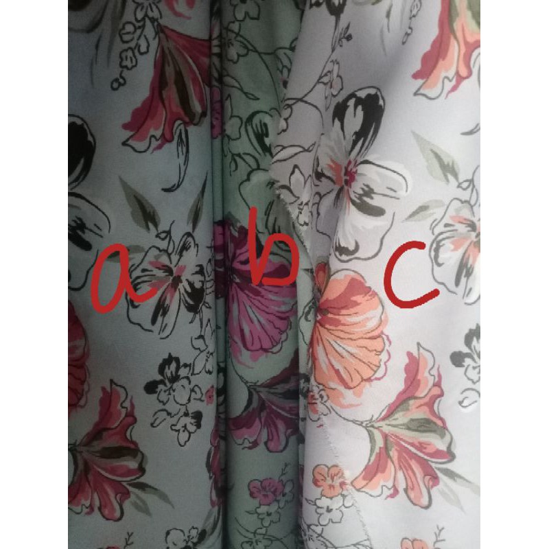 Kain monalisa motif bunga
