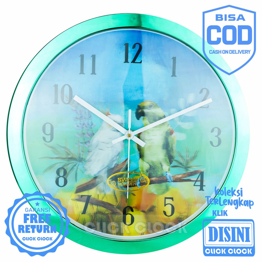 Jam Dinding Animal Minimalis Pioneer CR S2143 Wall Clock Sweep Movement