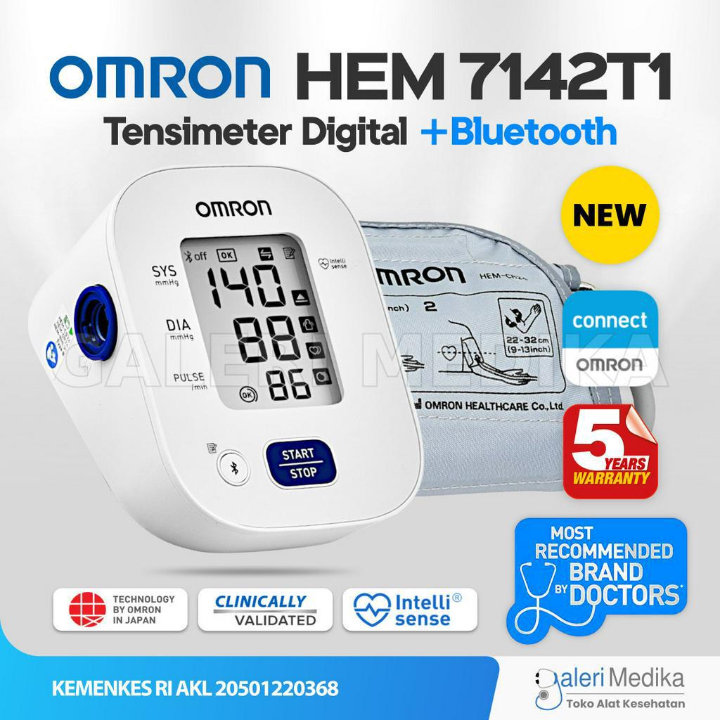 Tensimeter Digital Omron HEM-7142T1 / 7142 T1 Bluetooth - Alat Ukur Tekanan Darah