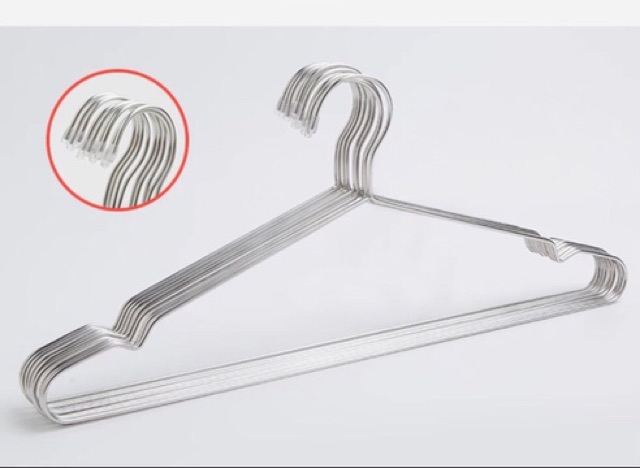 6pcs Hanger gantungan baju tebal tainless steel 42CM