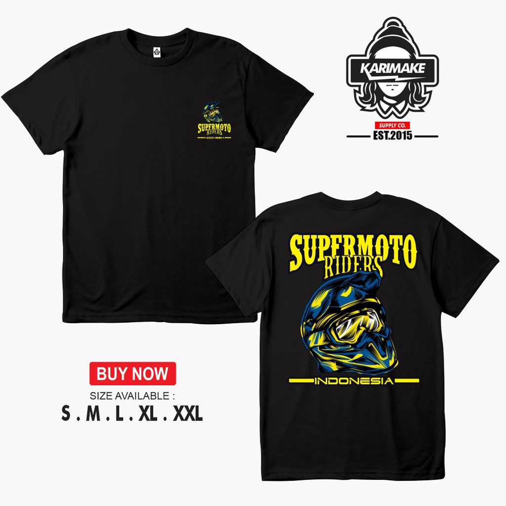 Kaos Baju SUPERMOTO RIDER KLX D'TRACKER CRF WR150 Kaos Otomotif -