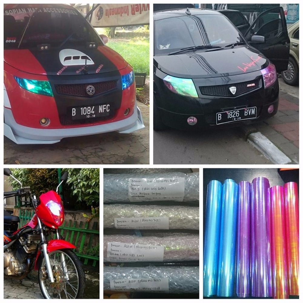 Turun Harga Diskon Harga Murah Sticker Headlamp Bunglon Kualitas