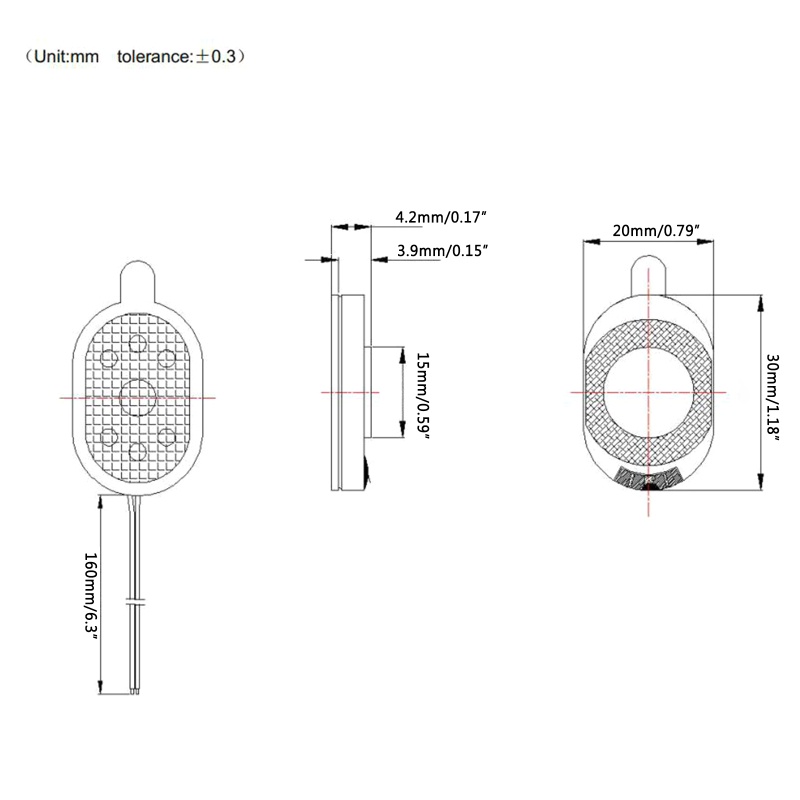 Btsg 2pcs Speaker Kabel 2030 8 ohm 1W8R DIY