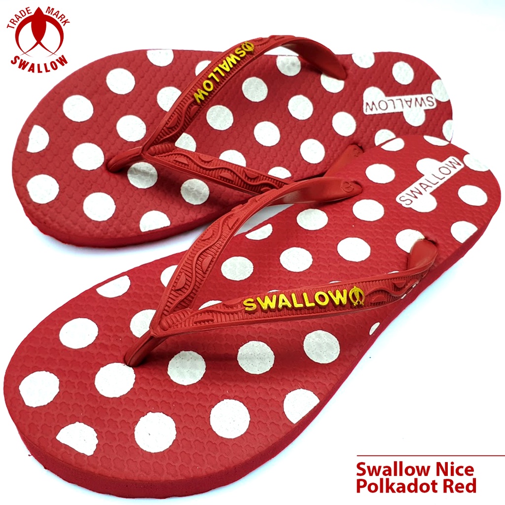PROMO Sandal New Era Elle Swallow NICE Polkadot Sendal Jepit Cewek Swalow Polcadot