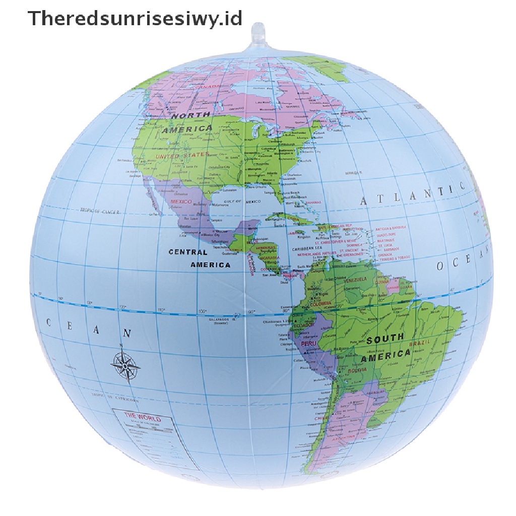 # Alat Rumah Tangga # Bola Dunia Tiup Ukuran 38cm Untuk Belajar Geografi