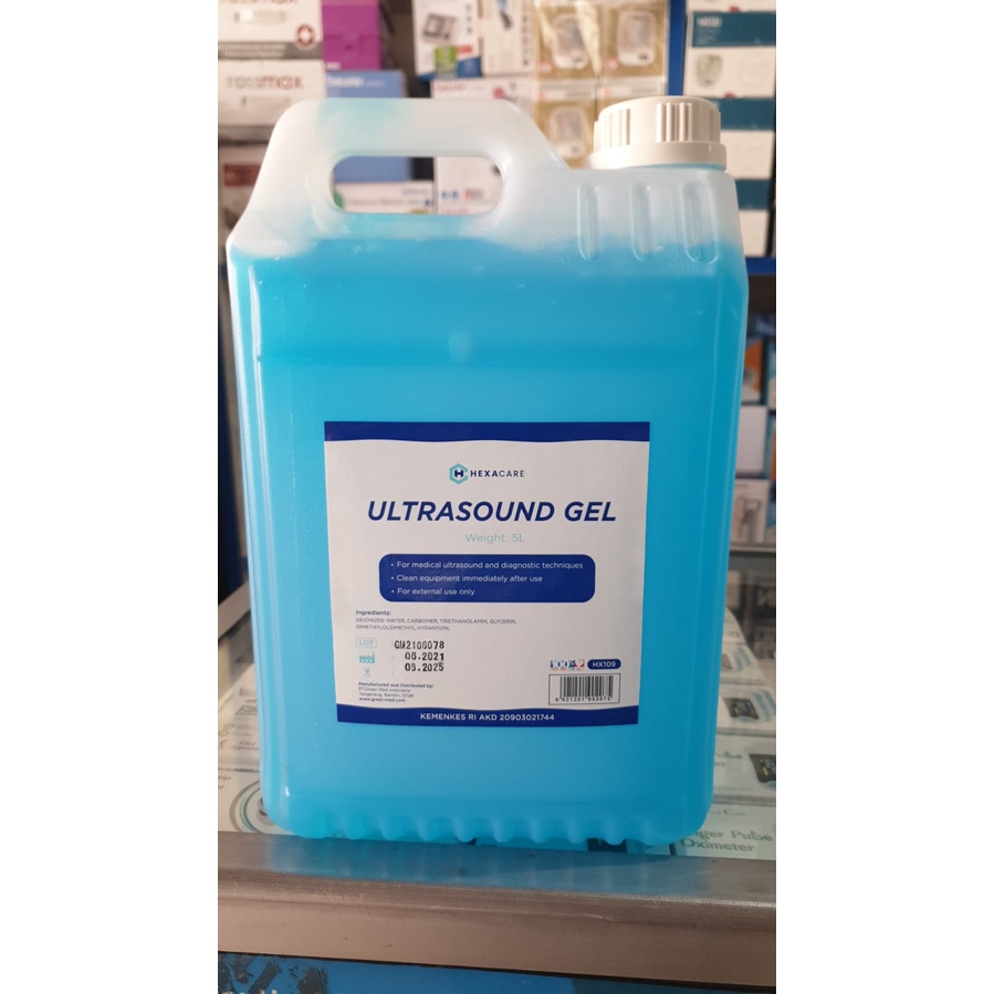 ULTRASOUND GEL GALON 5 LITER JELLY USG / Hexacare / Usg Gel Hexacare 5 Liter / Ultrasound Gel