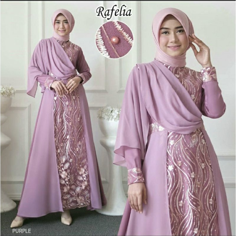 Gamis pesta Ungu / Purple / Lilac / Lavender / Violet