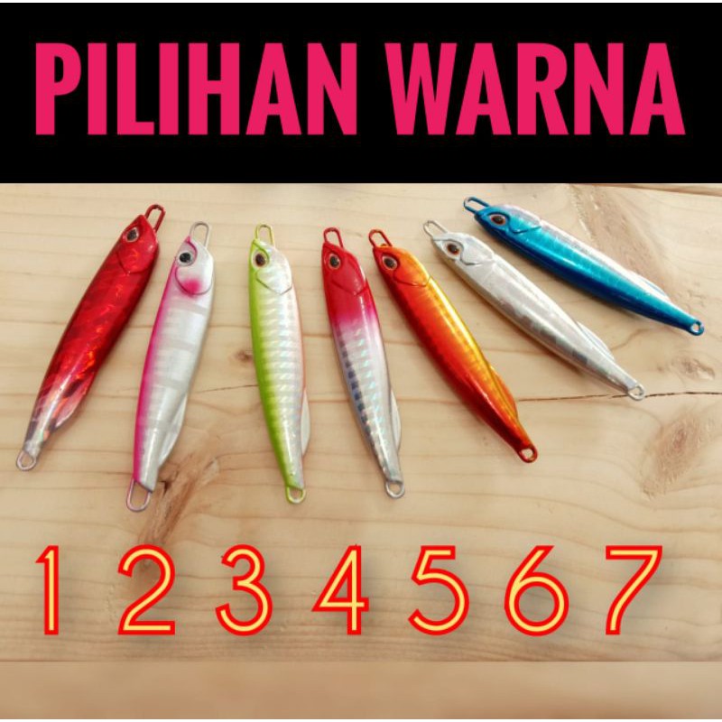 Metal Jig 40 gram 7 Pilihan Warna