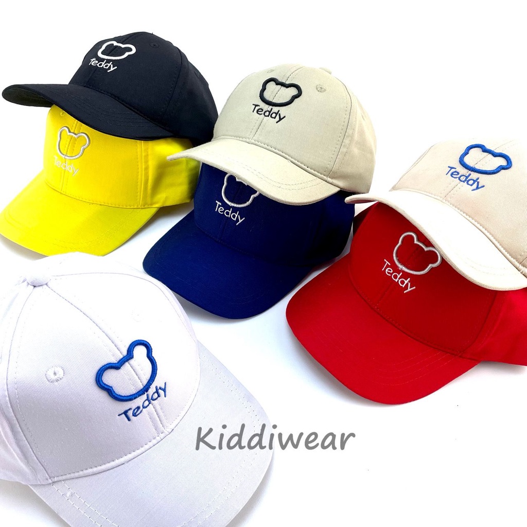 (HZ) TOPI ANAK FASHION HAT TOPI MOTIF LUCU BORDIR UNISEX TOPI MOTIF BORDIR PREMIUM TED