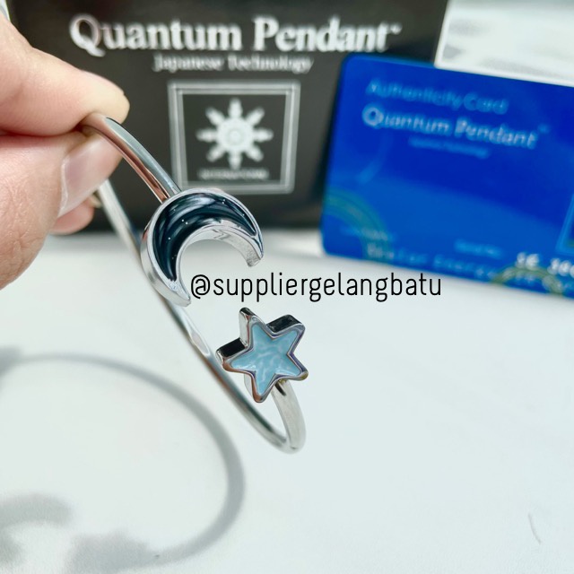 [ TERLARIS ] GELANG NAGITA SLAVINA MODEL MOON STAR RANS DESIGN QUANTUM KESEHATAN CANTIK INCLUDE BOX PREMIUM BULAN BINTANG TITANIUM GELANG AKSESORIES