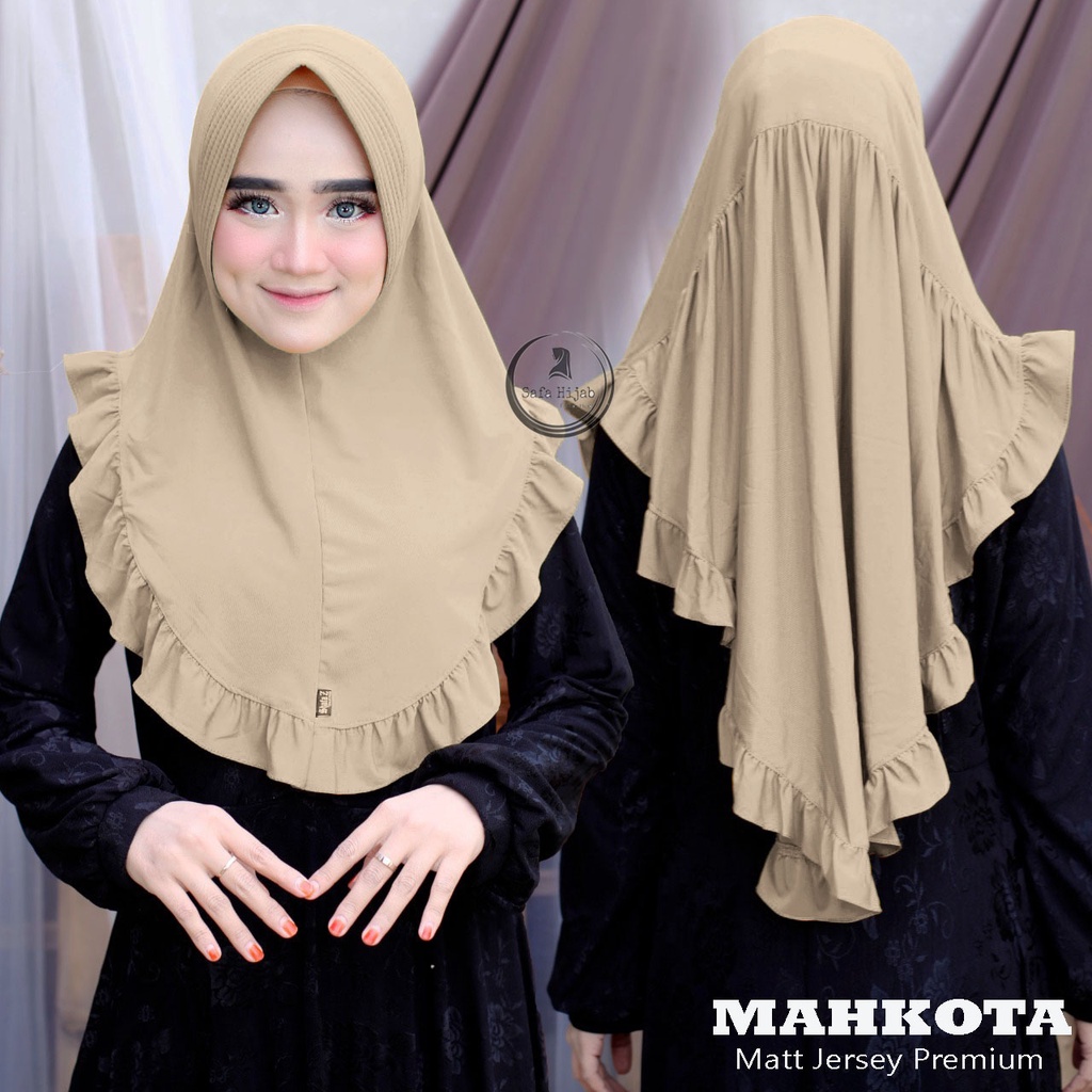 Bergo Instan Jersey Premium Jilbab Instan Mahkota Safa Hijab