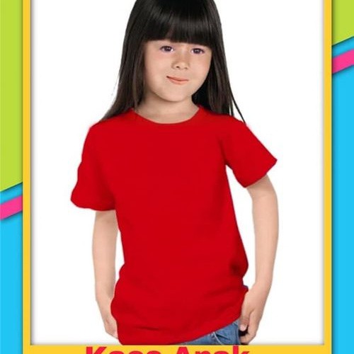 kaos polos anak merah