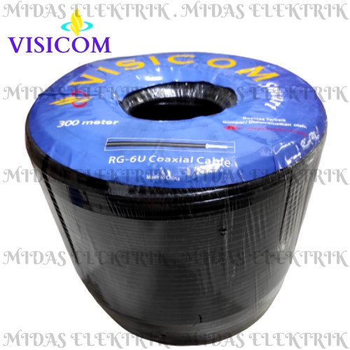 New - Kabel Antena Antenna Tv Visicom Coaxial Cable Rg6 Rg-6 Rg-6U 300 Yard