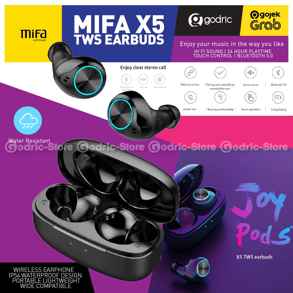 XIAOMI MIFA X5 GARANSI TWS Wireless Earphone Earbuds Headset BT 5.0 (Airdots Alt X1 X3 X12 X8)