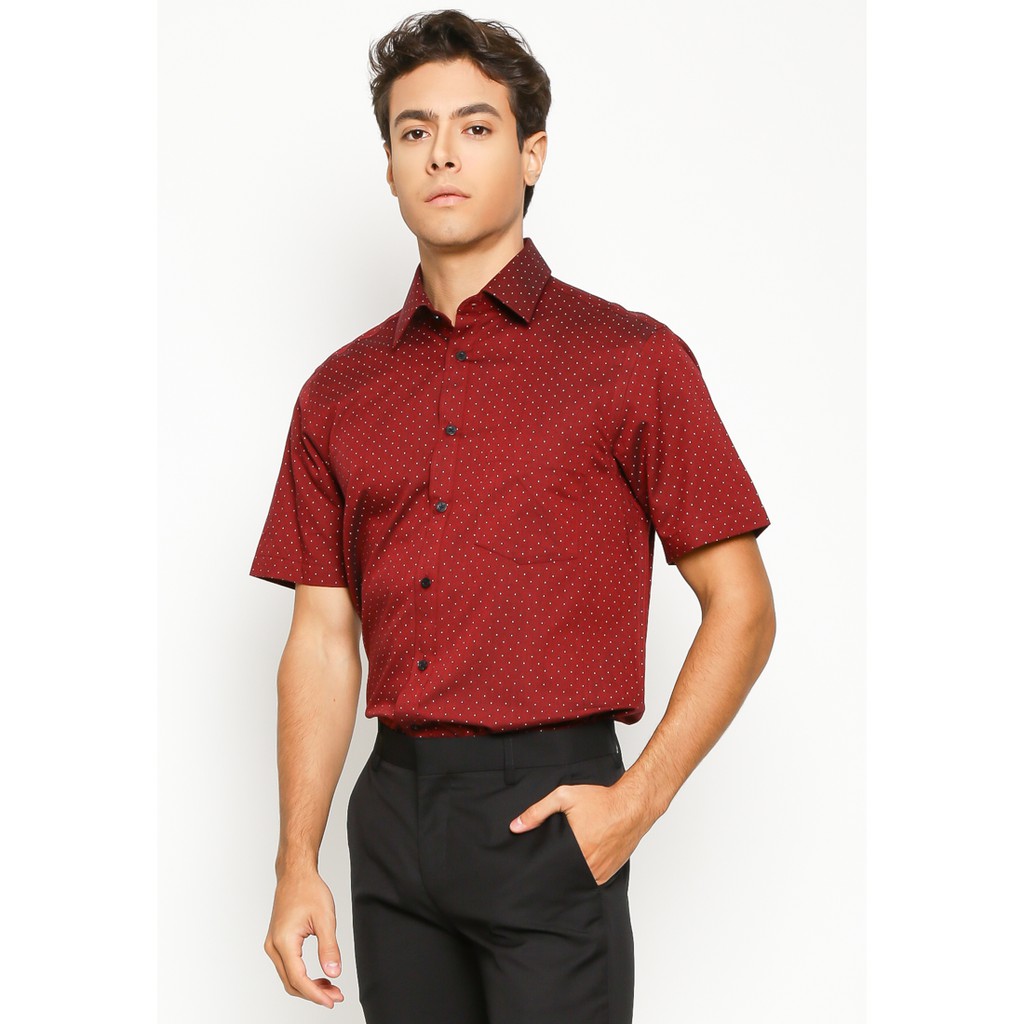 VAN HEUSEN Kemeja Pria Lengan Pendek - U-YAAB06-Q5