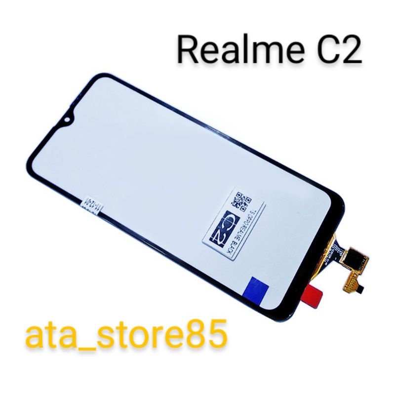 Touchscreen Realme C2 | Realme C 2 Kaca Depan Kaca LCD TS TC Glass LCD+Lem Plus Oca Kering Original