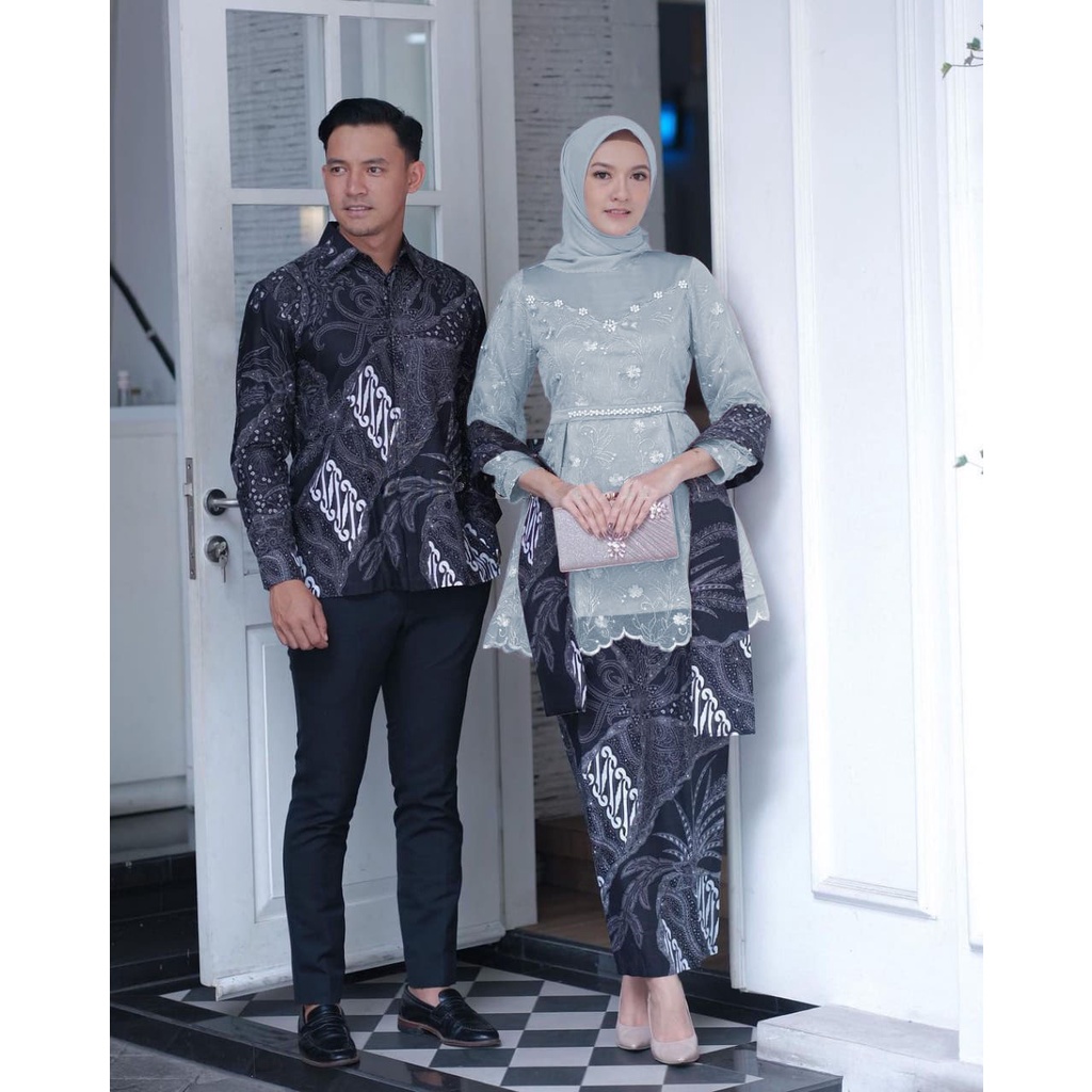 Batik Couple Kebaya Modern Kebaya Tunangan Lamaran Kebaya Wisuda Batik Brukat Terbaru Kebaya Couple