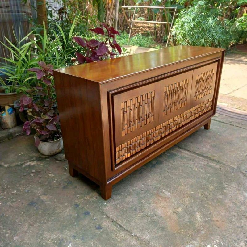 Bufet TV minimalis kayu jati / meja tv minimalis kayu jati