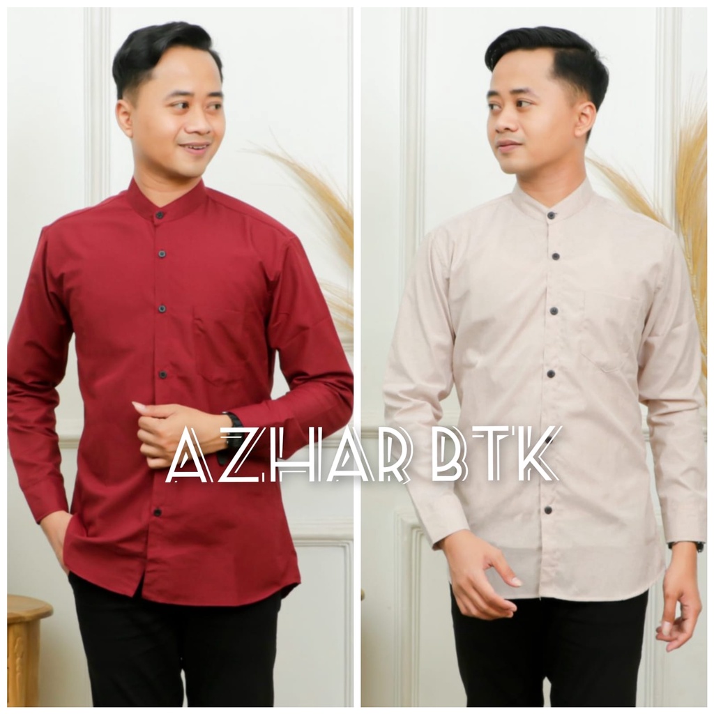 Baju Koko Pria Terkini / Koko Kutra Polos Dewasa Lengan Panjang