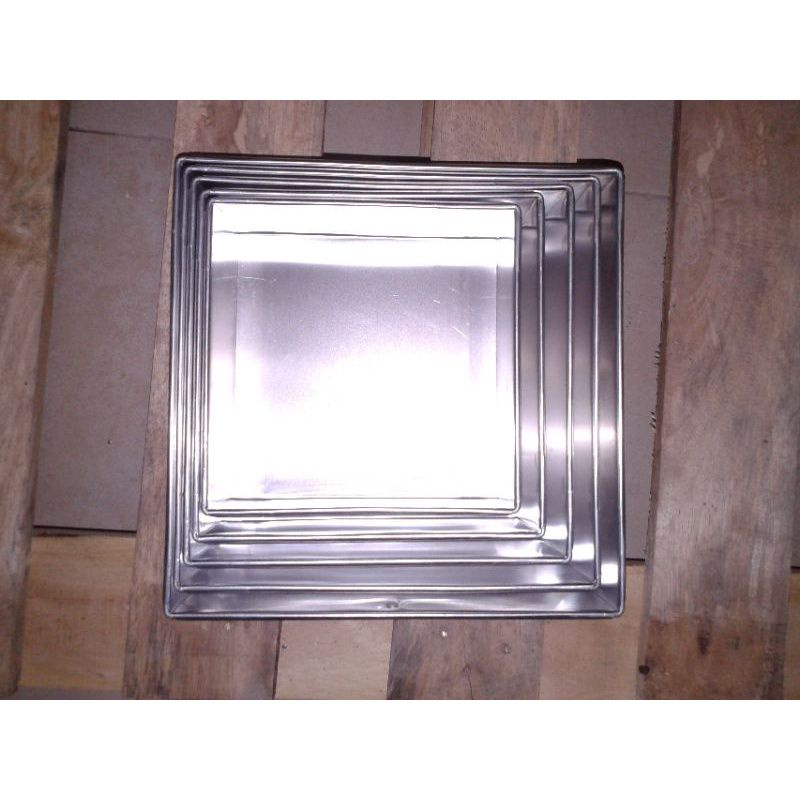 LOYANG KOTAK ALUMINIUM PERSET (GANJIL) CETAKAN KUE BOLU 17X17X7, 19X19X7, 21X21X7, 23X23X7, 25X25X7