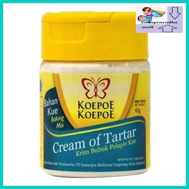 

54Etr7U- Koepoe Koepoe Cream Of Tartar Krim Bubuk Pelapis Kue 43 G 9Uhhjt7-