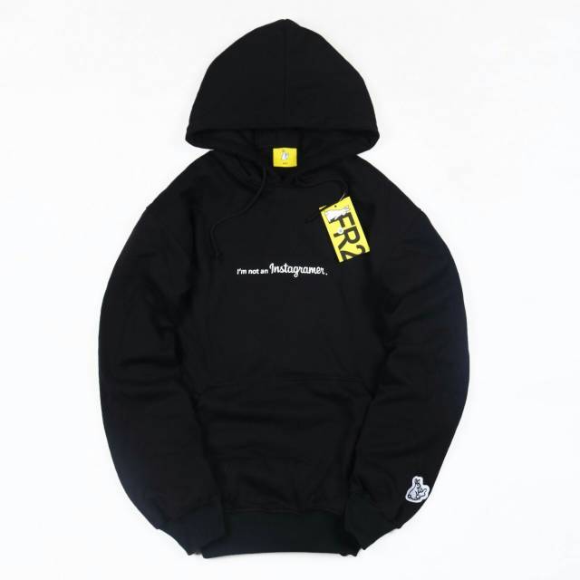 Jaket hoodie black FR2 distro premium trend line