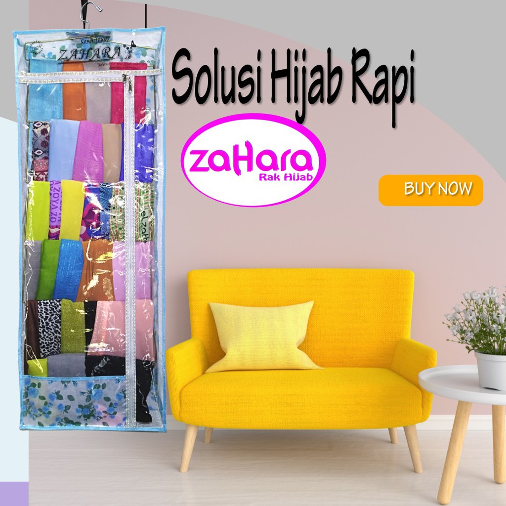 Hanger Jilbab Lengkap Cover Zahara Birmuf Flower