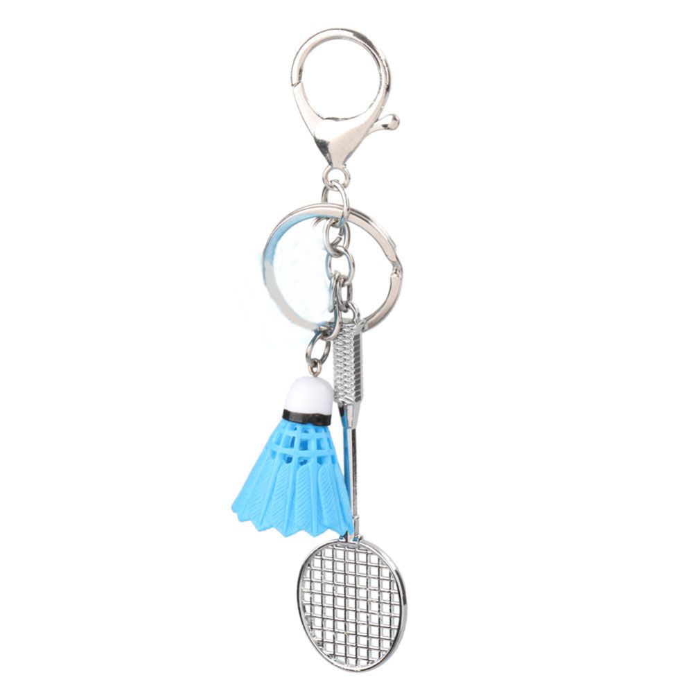 QUINTON Women Men Badminton Pendant Keyring 1PCS Key Holder Badminton Racket Key Chain 3D Cute Mini DIY Fashion Gifts Key Ring Keyfob/Multicolor