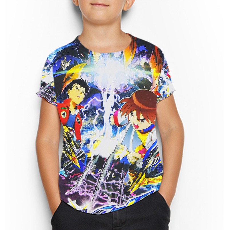 Crush Gear Turbo Series Tshirt Fullprint Bahan Polyester Jersey Casual Kaos Anak Umur 3 s/d 10 Tahun