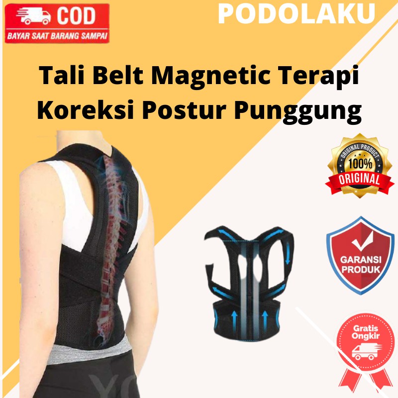

Tali Belt Magnetic Terapi Koreksi Postur Punggung *PODOLAKU*