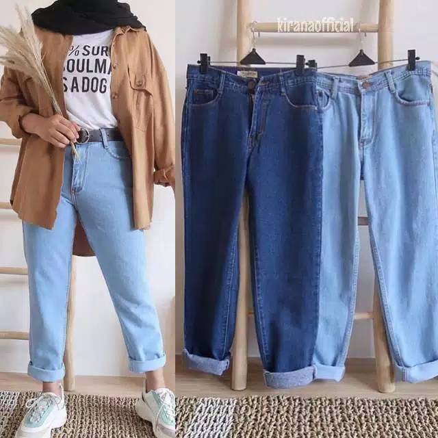 Boyfriend Jeans / Celana Jeans Wanita Boyfriend / Celana Jeans Wanita Terbaru 2021 Kekinian