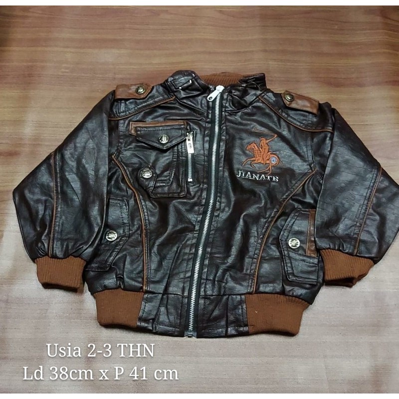 jaket anak laki 2-4th tebal tahan dingin angin kulit parasit keren / mantel cowok keren / outerwear