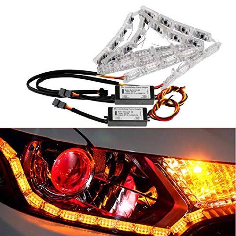 Lampu Crystal LED DRL FLEXIBLE SMD Alis Mobil / Motor DRL Terbaru 12v