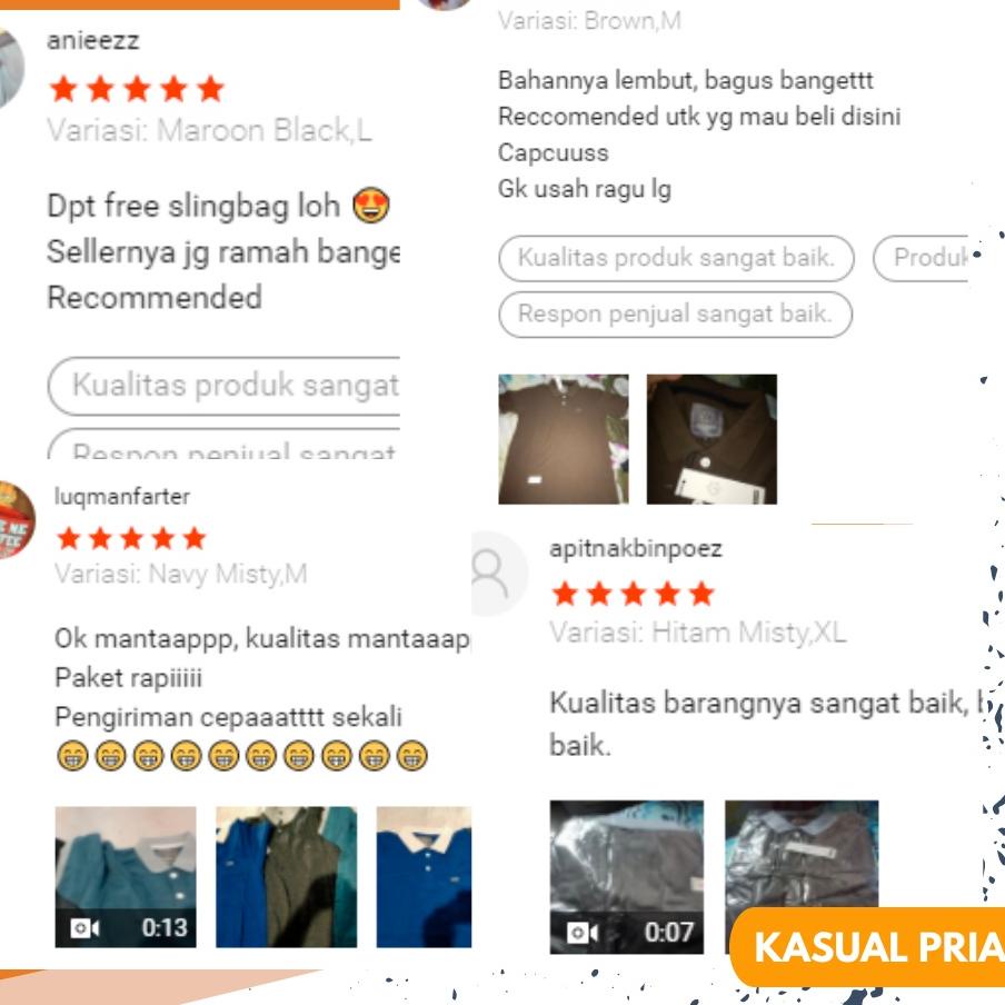 #Sale Baju Kaus Polo Shirt Pria Kaos Kerah Cowok Polos Slim Fit V33 ⁑