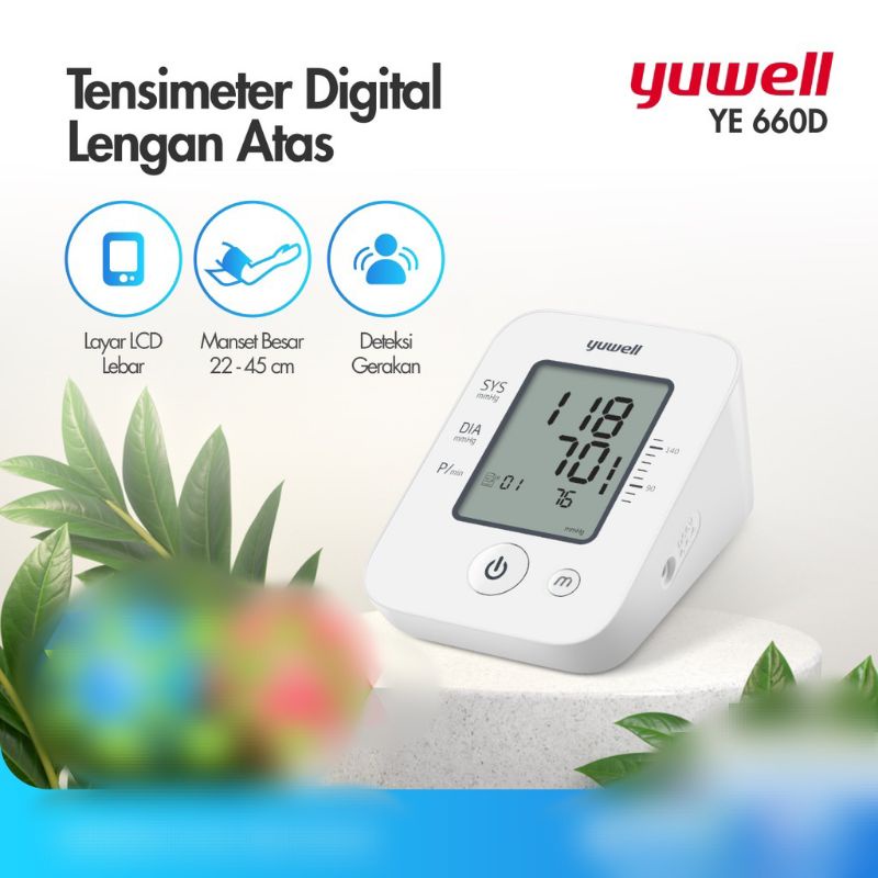 YUWELL - Tensimeter Digital YE 660D | Tensi Digital Yuwell